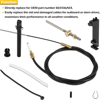 Lower Shift Cable Kit for Mercruiser Alpha Gen One & Two (1 2 R MR MC)