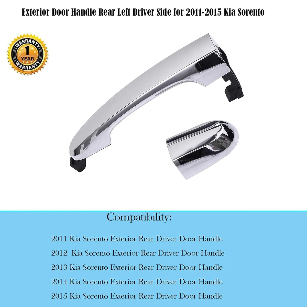 Exterior Door Handle for Kia Sorento (2011–2015) - Left Side