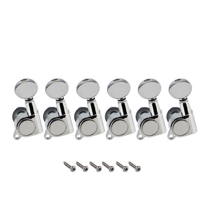 Set of 12 Guitar Tuning Pegs Machine Head Tuners Chrome Button