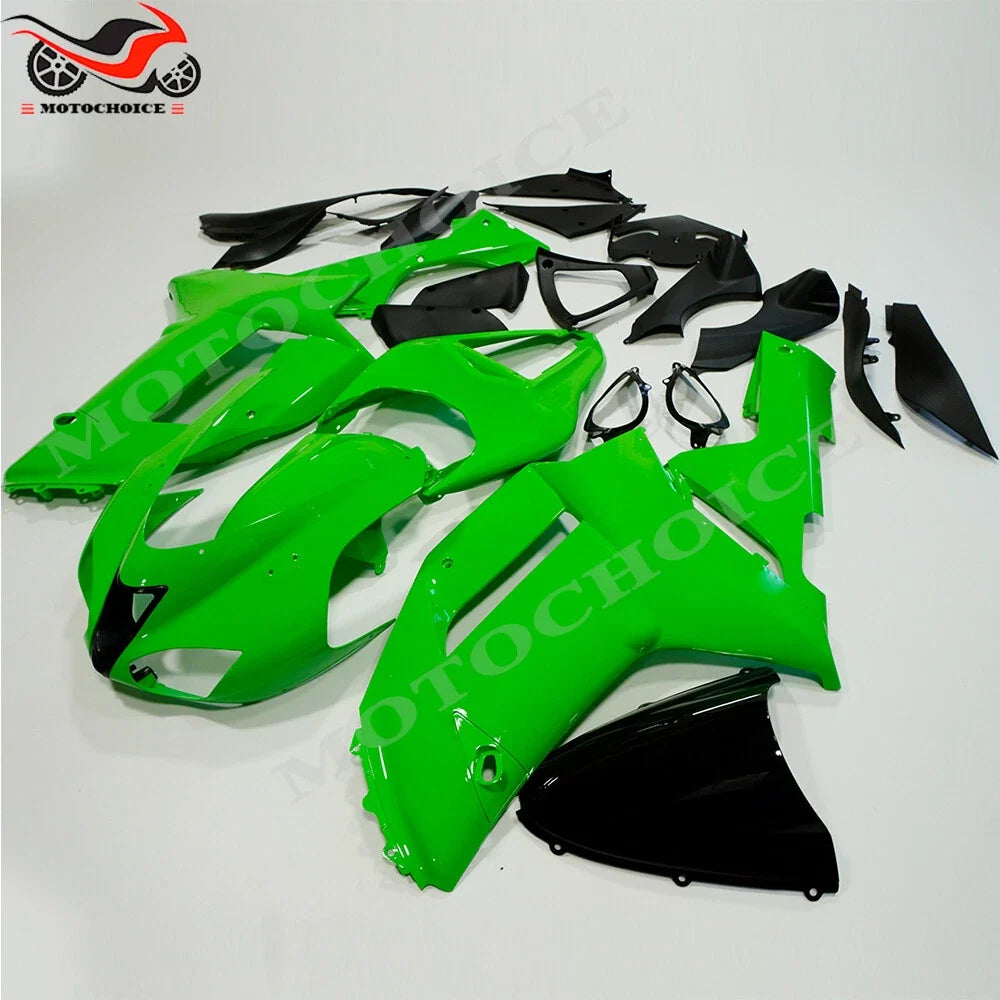 Green ABS Fairing Kit for Kawasaki Ninja ZX6R (2007–2008) ZX-6R 636