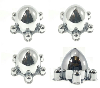 Wheel Hub Caps Set Chrome 6 Lug 5-1/2 Pattern for Chevy Bolt (2008–2014)