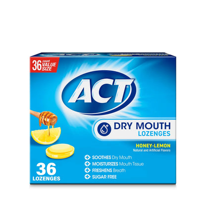 ACT Dry Mouth Lozenges with Xylitol, Sugar Free 36 Count