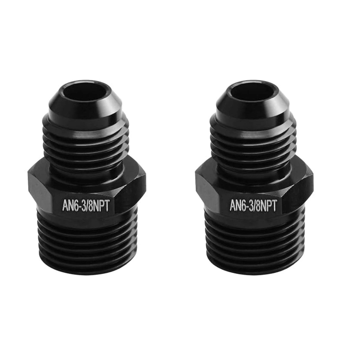 2X 6AN Male Flare to 3/8NPT Pipe Fitting for Universal Applications