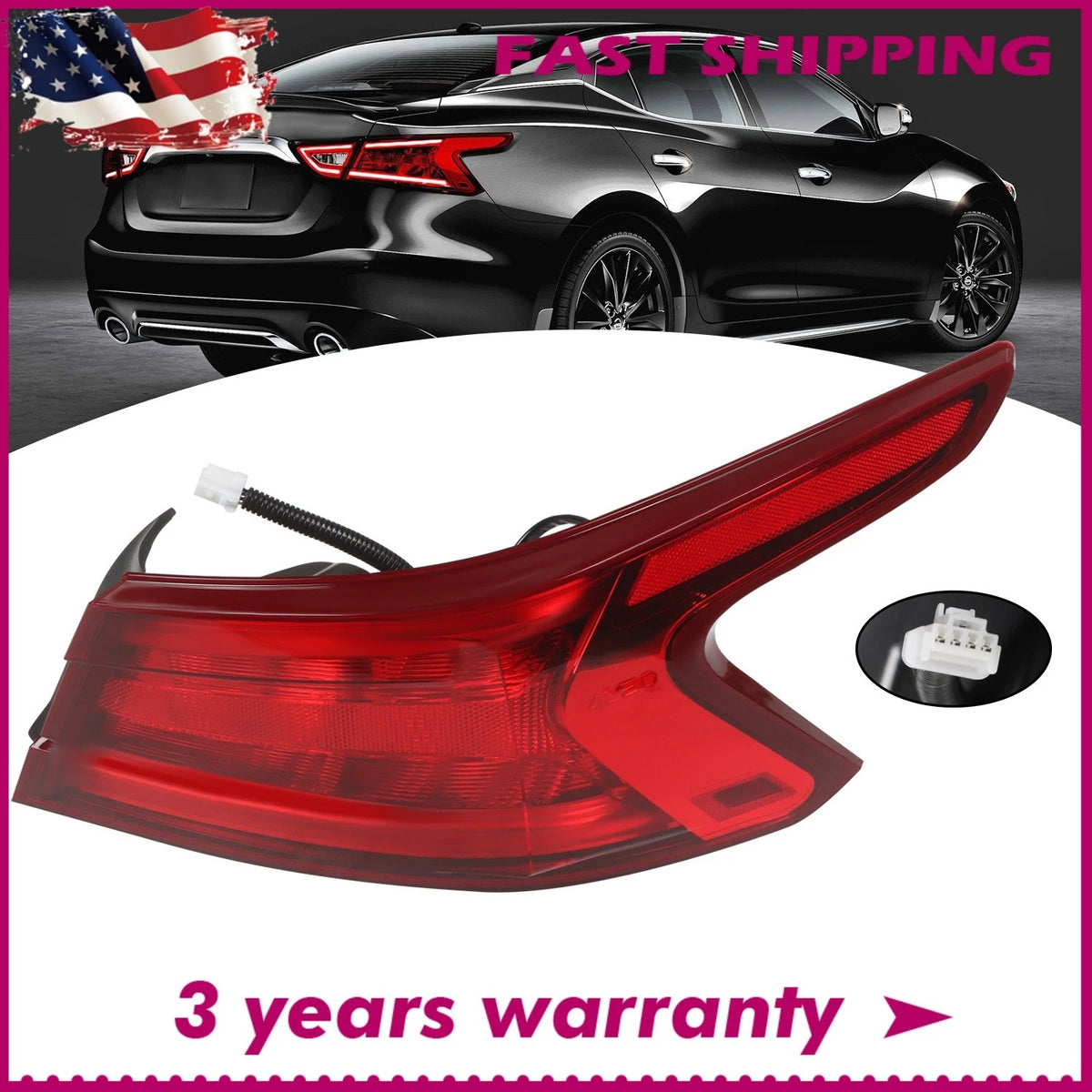 Passenger Side Tail Light Assembly for Nissan Maxima (2016–2018) 26550-4RA1A, NI2805104