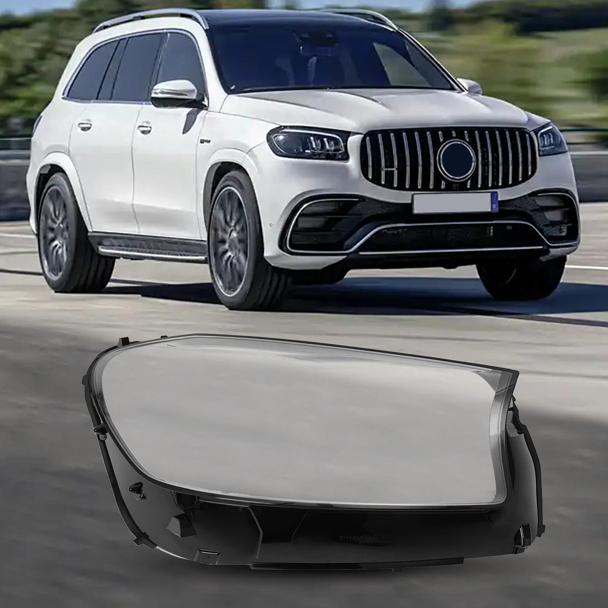 Right Headlight Lens Cover for Mercedes-Benz GLS (2020–2023)