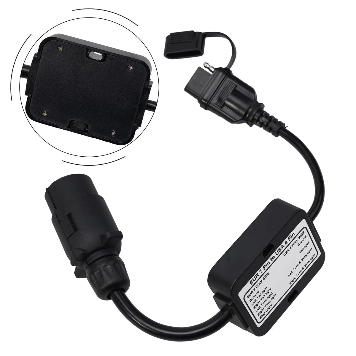 4-Way Flat Trailer Light Converter for Trailer (No Specific Years)