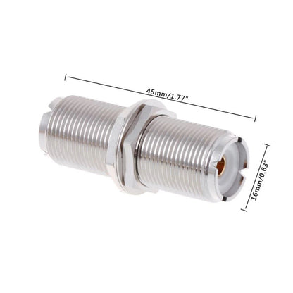 2X UHF Female to UHF SO239 Female Jack Nut Bulkhead RF Mount Adapter