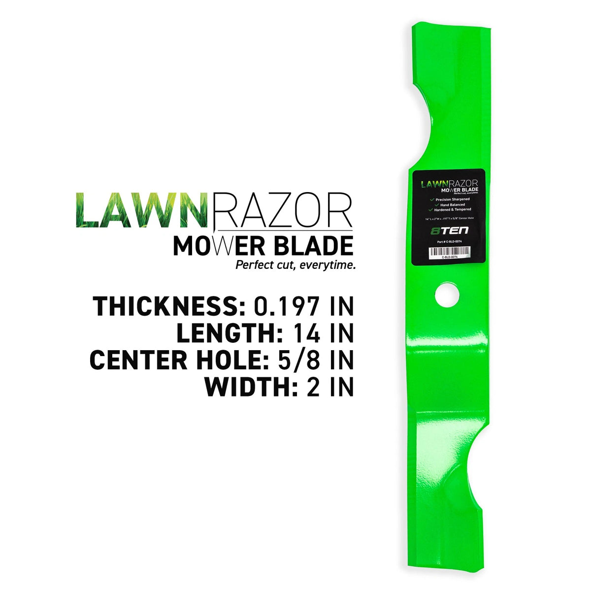 3-Pack Notched High Lift Blades for Gravely ZT42 (04265400)