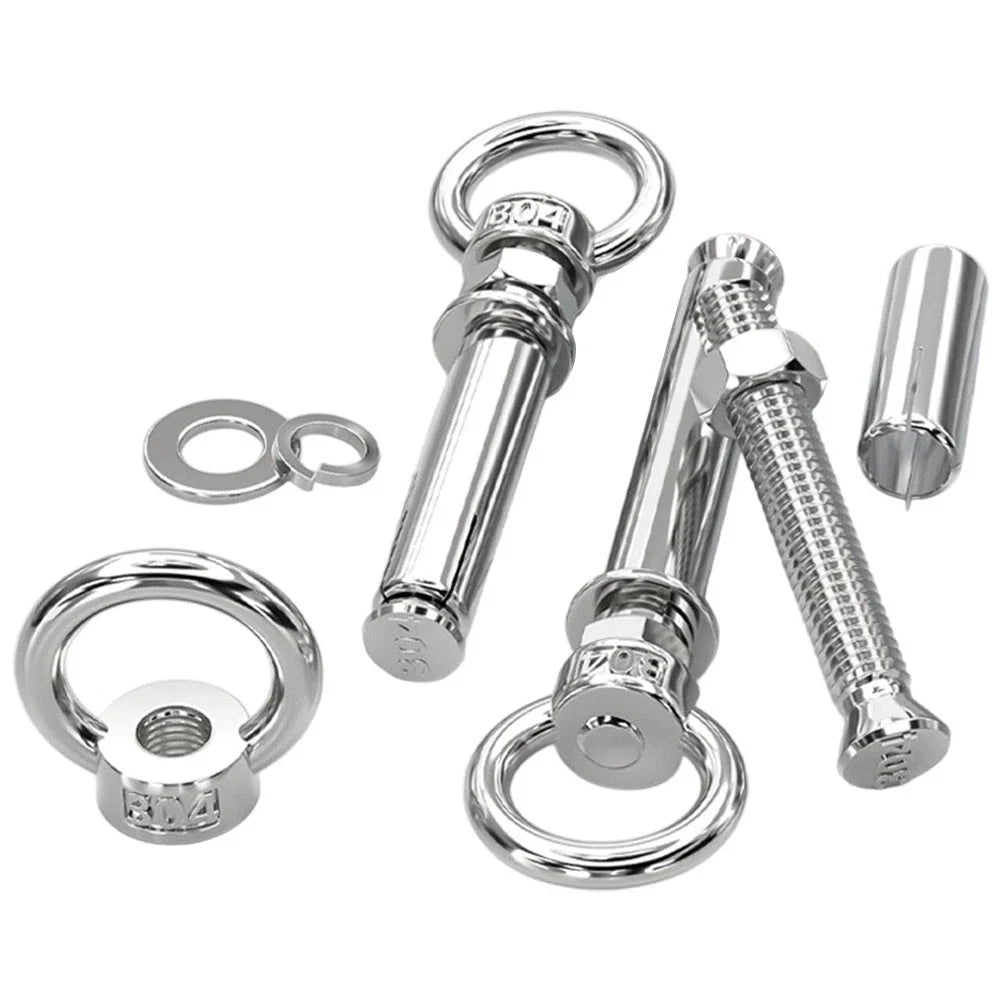 Set of 4 Expansion Bolts and Eye Screws for Walls 6810mm