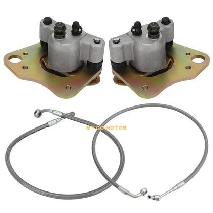 Front Brake Calipers & Hose Lines for Polaris Sportsman 500 570 700 800 (2000–2023)