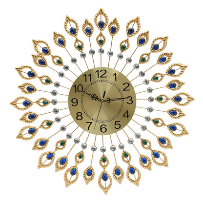 26.4" Luxury 3D Peacock Wall Clock for Living Room Decor