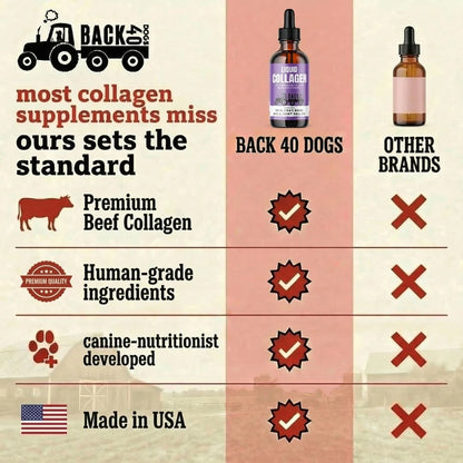 Premium Grass-Fed Liquid Collagen for Back 40 Dogs
