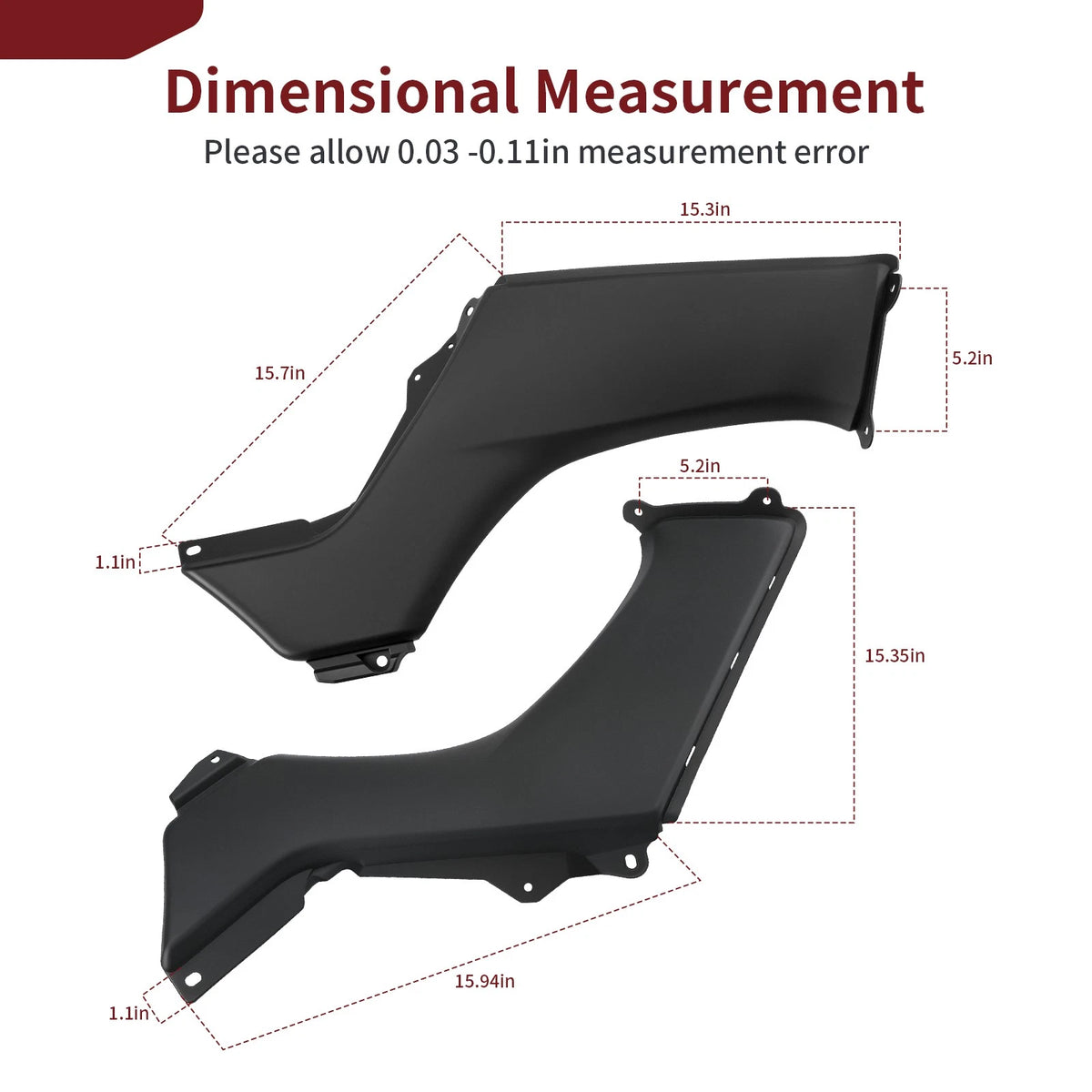 Set of 2 Side Panel Covers for Honda TRX350 Rancher (2000–2003) 83600-HN5-670ZA, 83500-HN5-670ZA