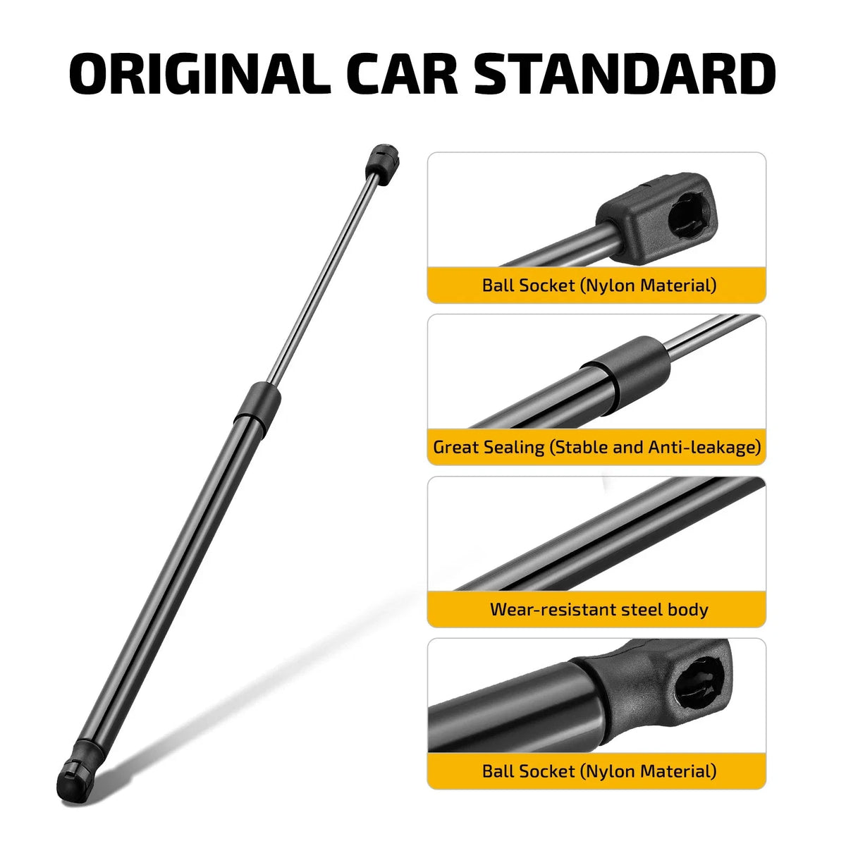 2X Lift Support Gas Strut Shock for Truck Camper Shell C1615145 (23 in, 112Lbs)