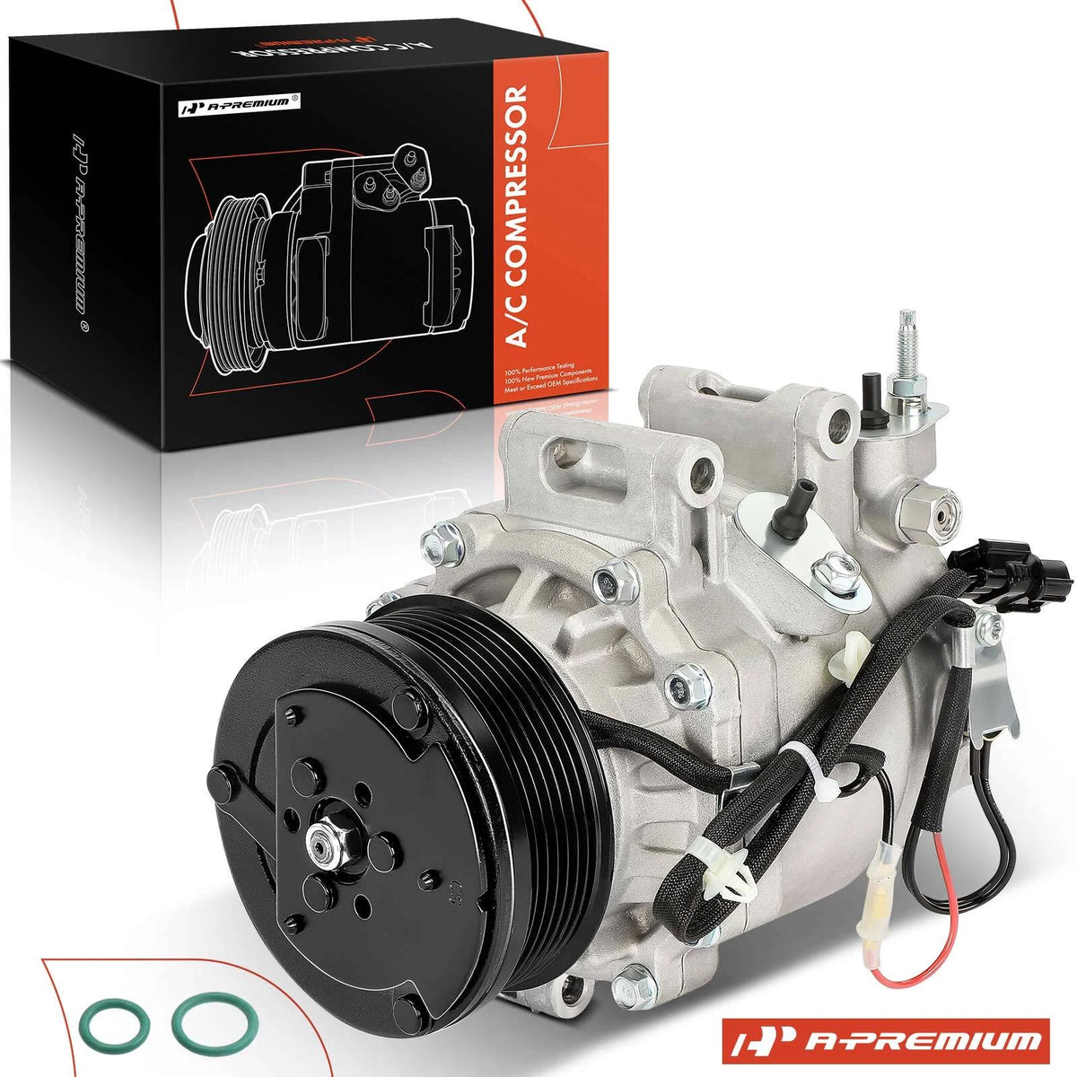 A-Premium AC Compressor with Clutch for Honda Civic (2006–2011) 38810RNAA01, 38810RNAA02, 97555