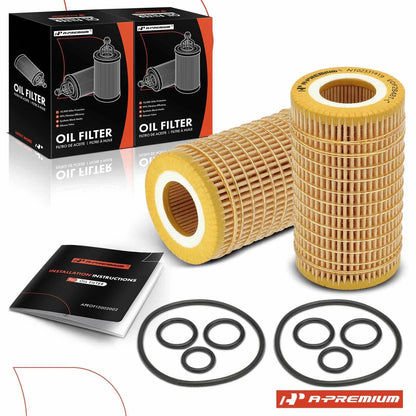 2X Engine Oil Filter for Mercedes-Benz C250, C300 (2010–2012)