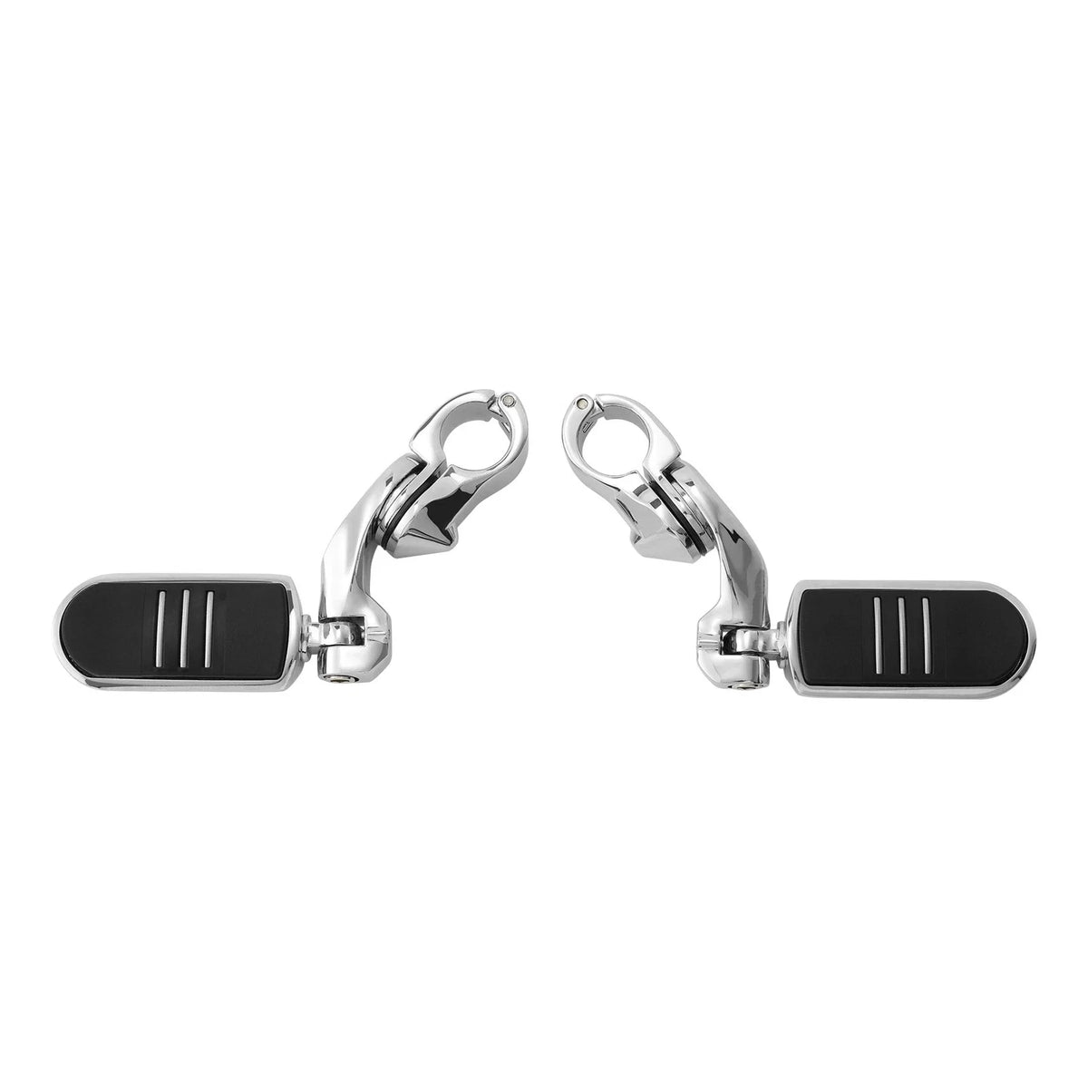32mm Chrome Highway Short Angled Foot Pegs for Harley (Fits 1.25")