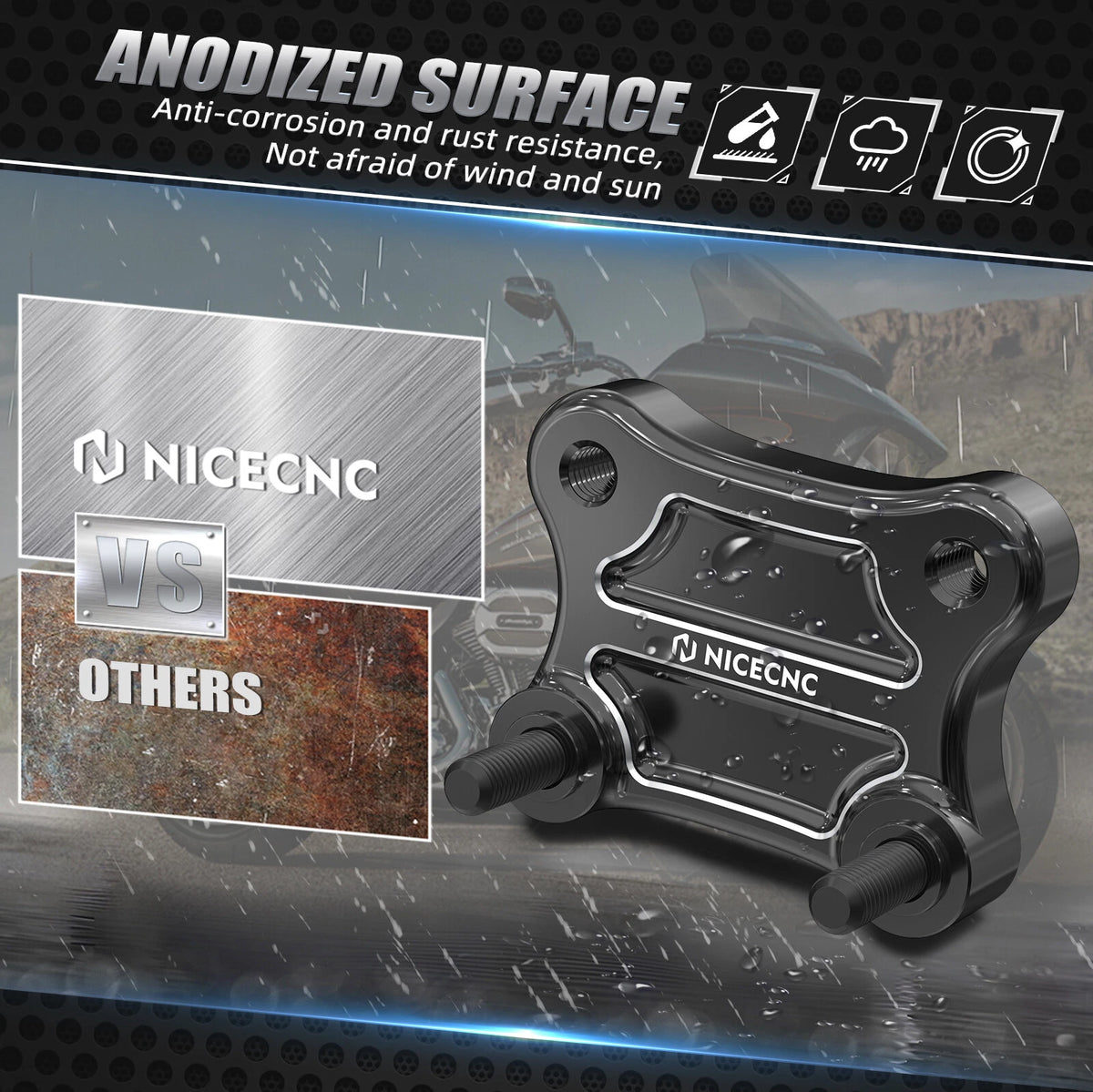 Handlebar Riser Pull Back Plate for Harley Street Glide Special (2014–2023)