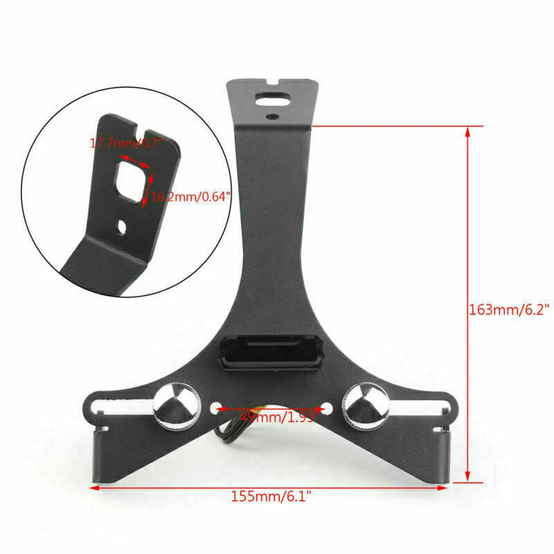 Motor Number License Plate Holder Mount Bracket for Ducati 848/1198 (FE-602-Black)