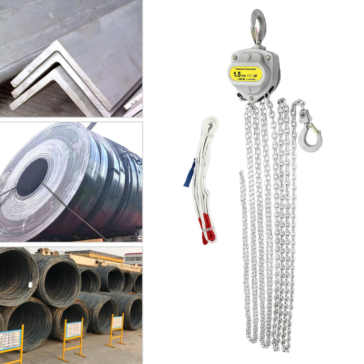 1.5 Ton Hand Chain Hoist with 6m Chain for Manual Lifting (No Specific Years)