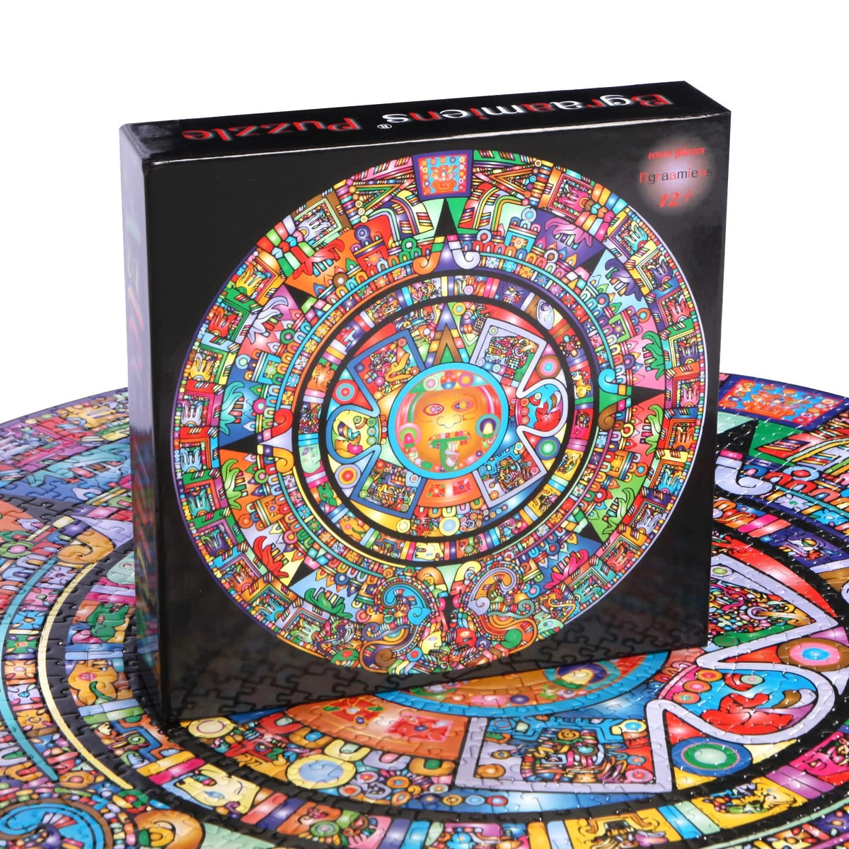 1000-Piece Round Puzzle for Aztec Totem