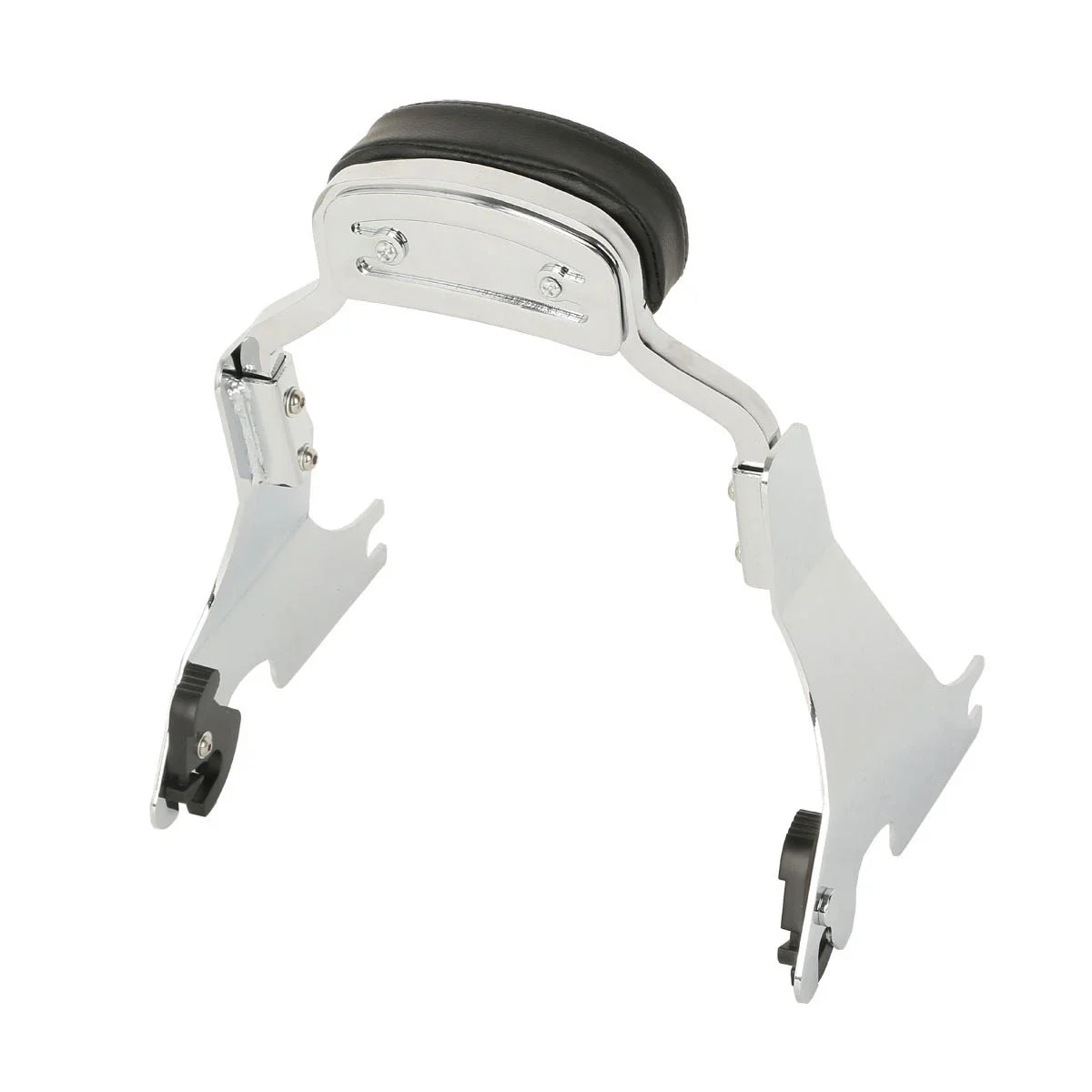 Black/Chrome Short Passenger Sissy Bar Backrest for Harley Sportster XL883 (2004–2022)