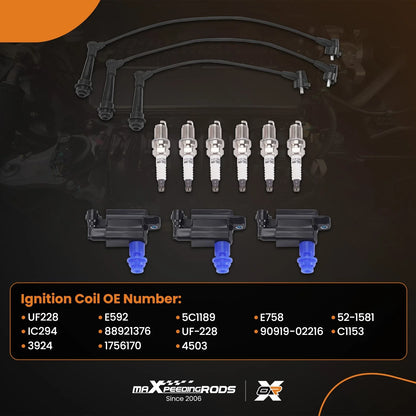 Ignition Coil Wires & Spark Plug for Lexus IS300 (2001–2005), GS300 (1998–2005), Toyota 2JZ-GE