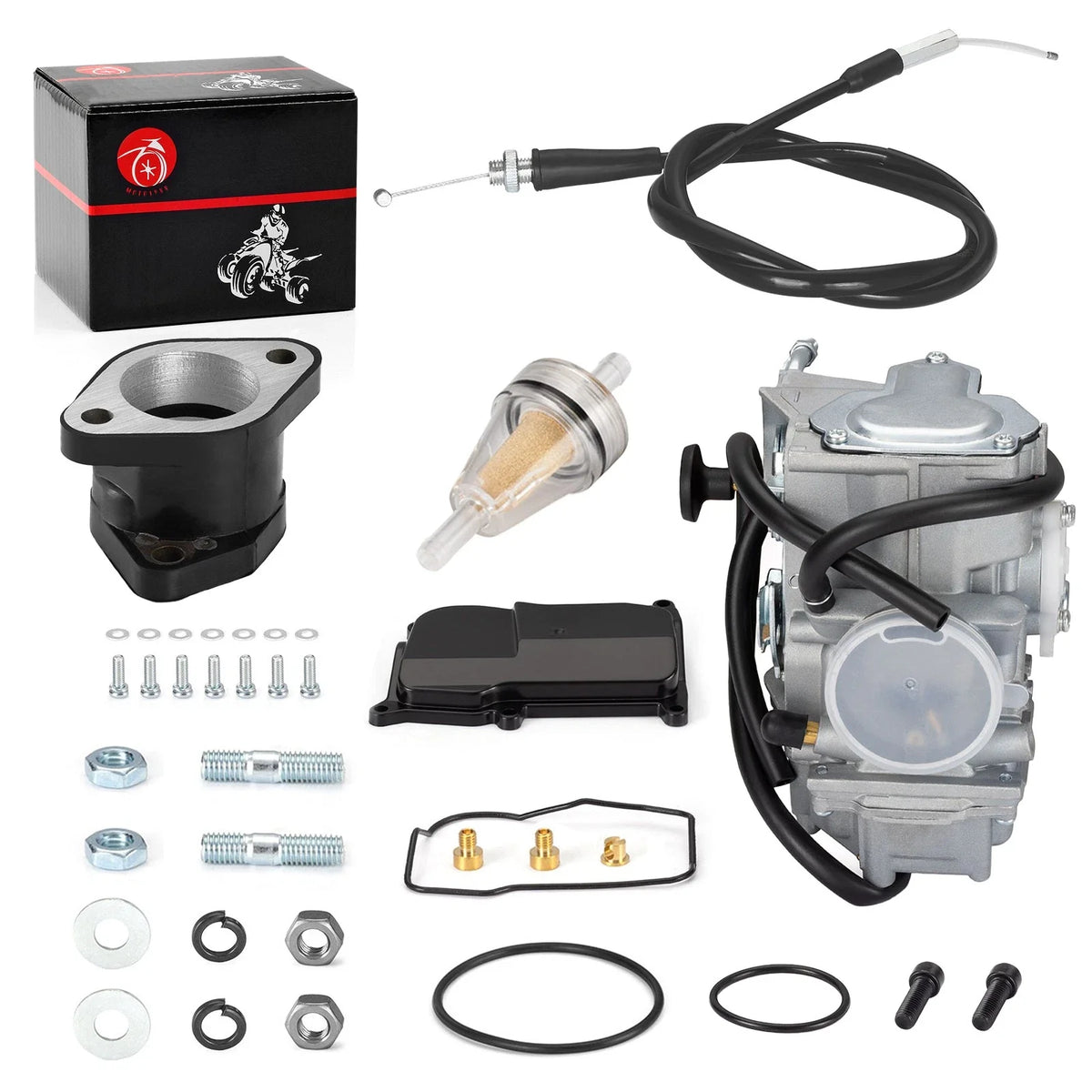 Carb Kit Throttle Cable Intake Manifold for Yamaha YFM350X Warrior (2001–2004)