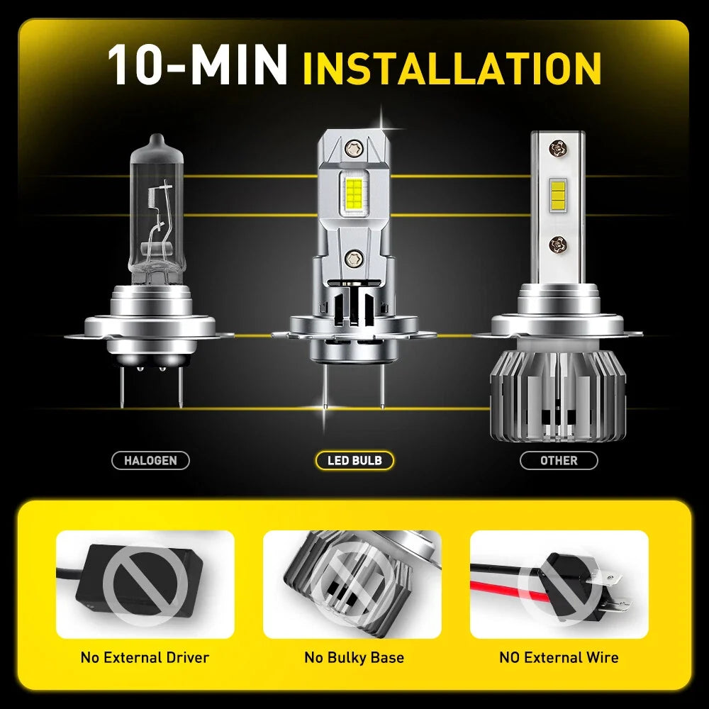 AUXITO H7 LED Headlight Bulbs Kit 40000LM for
