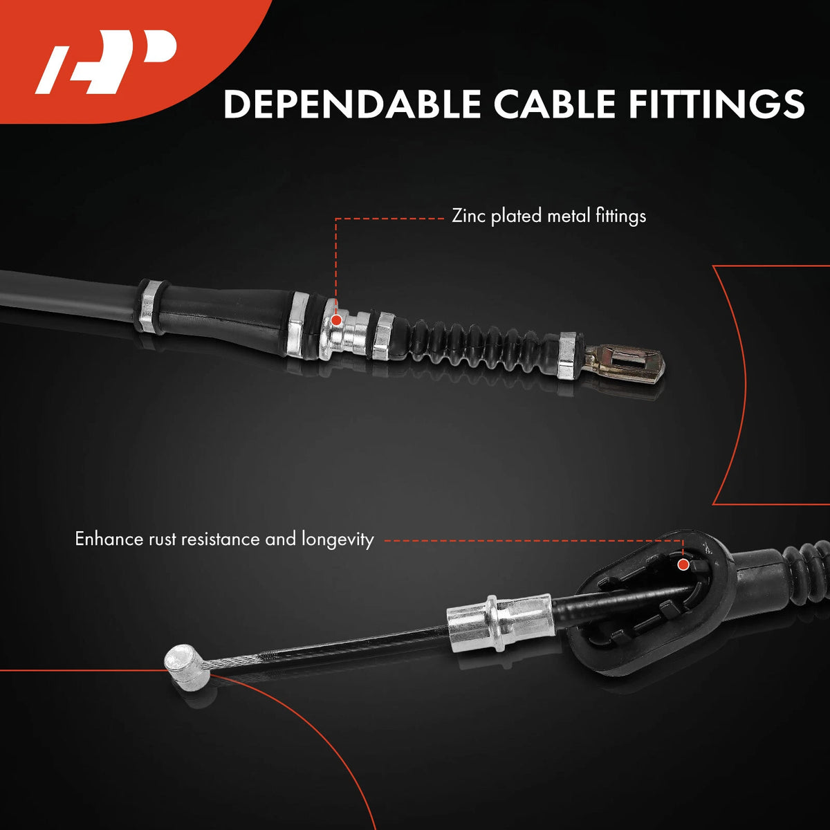 A-Premium Parking Brake Cable Rear Left for Kia Sportage (2005–2009) 597601F200, C660853