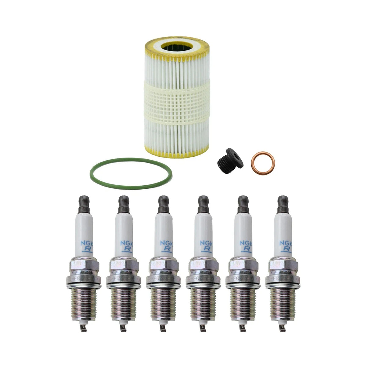 Wix Oil Filter & NGK 6 Laser Platinum Spark Plugs for Audi A6 A7 A8 Q7