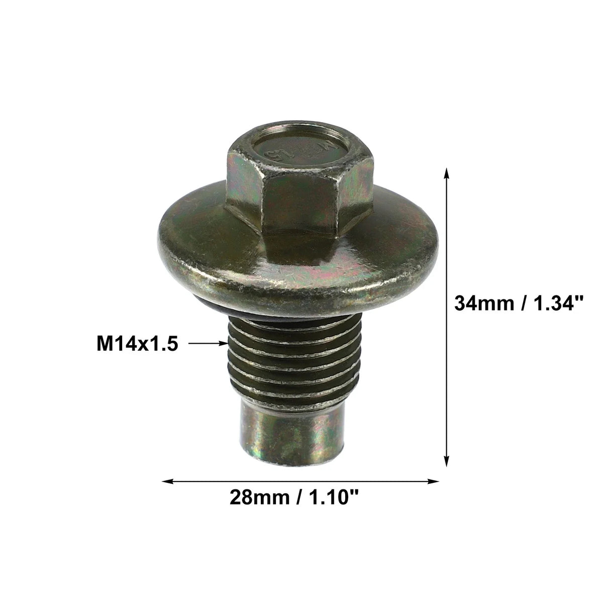 Set of 4 M14x1.5 Oil Drain Plugs with Washers for Ford Focus 