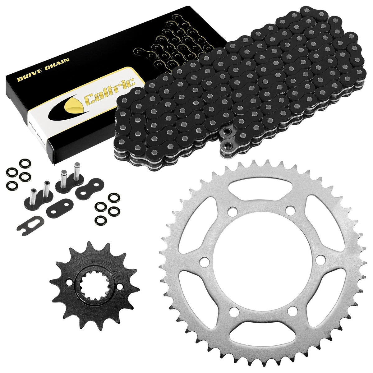 Black O-Ring Drive Chain & Sprockets Kit for Kawasaki EX250F Ninja 250R (1988–2007) EG2304FS127XO