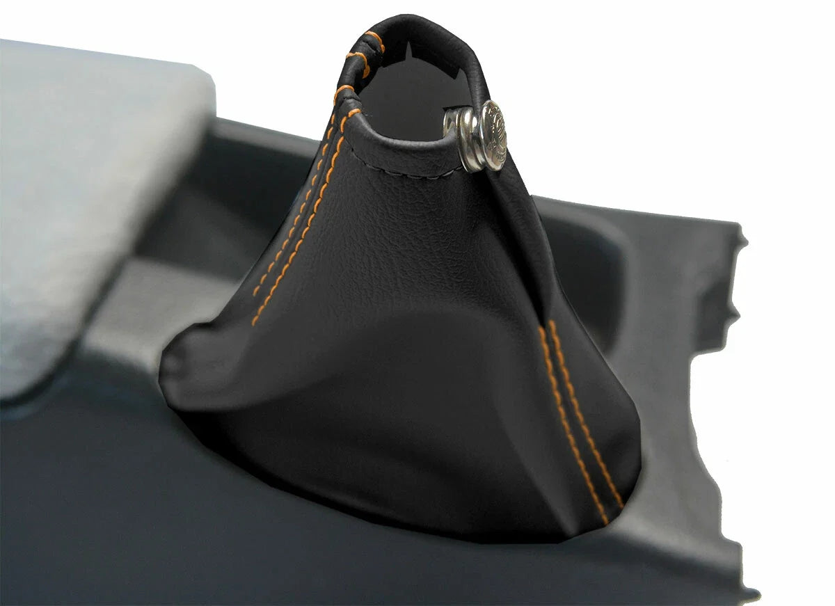 E Brake Boot Cover for Nissan Skyline R32 (1989–1993) Black Orange Stitch