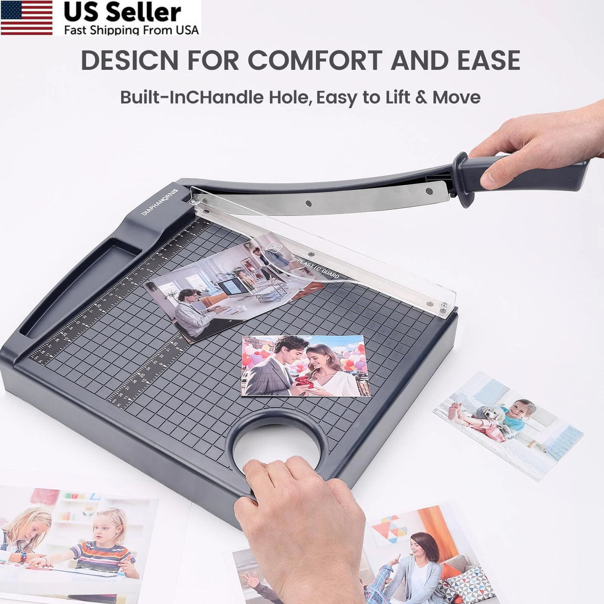 12" Paper Cutter for Precision Cutting (Safety Protection, Blade Lock)