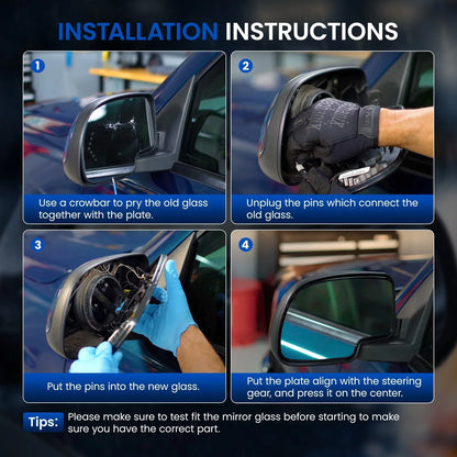 Heated Mirror Glass with Backing for Volkswagen Passat (2014–2015)