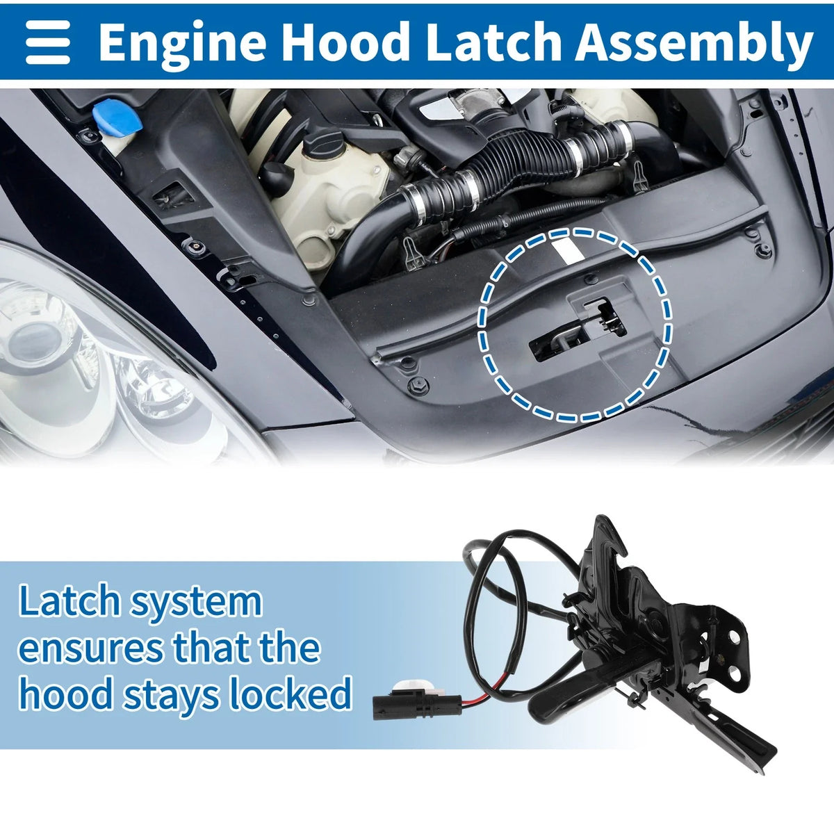 Hood Latch Assembly for Hyundai Elantra Sedan (2019–2020) No. 81130F2500