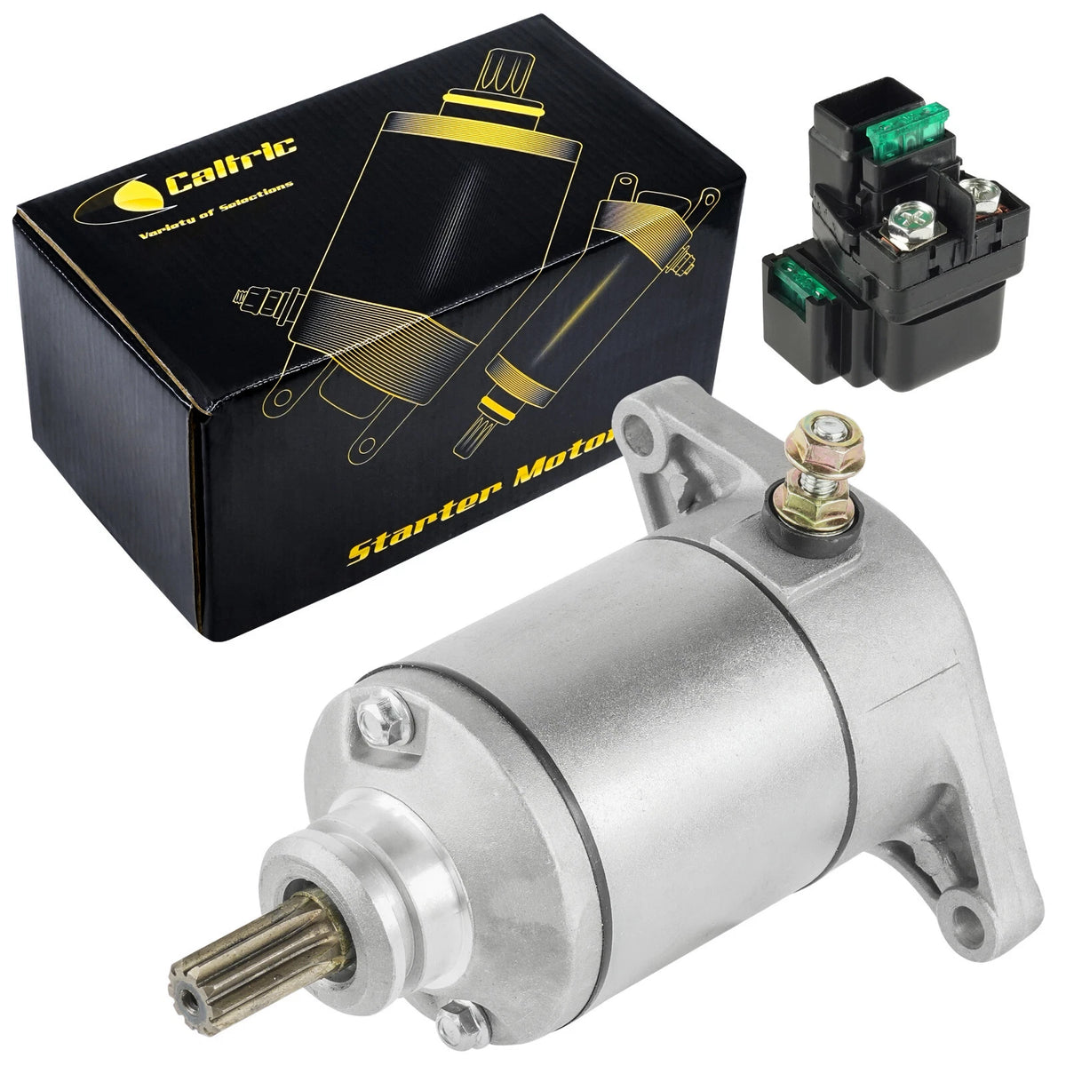 Starter & Relay Solenoid for Suzuki LT-A400 Eiger (2002–2007) 18809AA2002, 3110038F00, 3180003G00