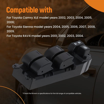 Electric Window Switch for Toyota RAV4 (2001–2004) Left Front 84820-12480