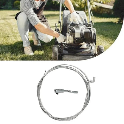 Gas Cable Kit 1.5mm x 2.5m with End Cap and Z Clamp for Lawn Mower
