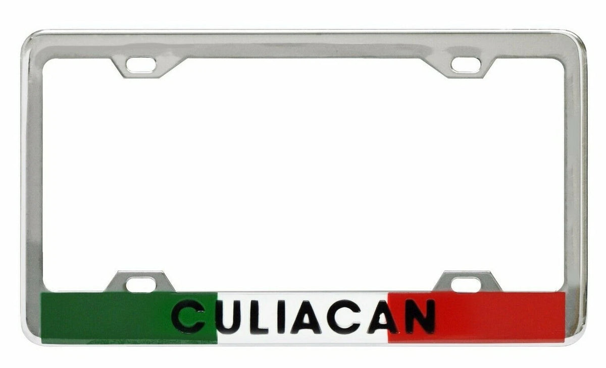 Triple Chrome Plated Heavy Duty Metal License Plate Frame for Culiacan (WL330C)