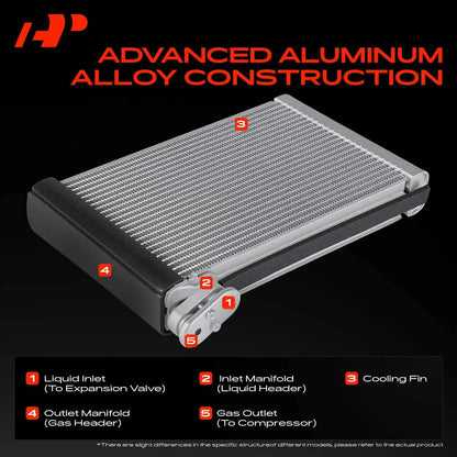 A-Premium Rear A/C Evaporator Core for Honda Odyssey (2005–2010) 80225SHJA02, 80225SHJA03, 80225SHJA01, EV939877PFC