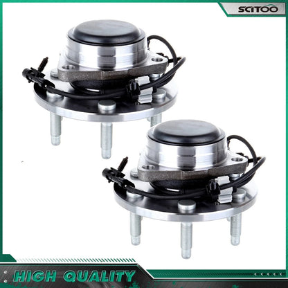 2Pcs Front Wheel Bearing Hub for Chevy GMC Silverado Sierra 1500 (2007–2013)