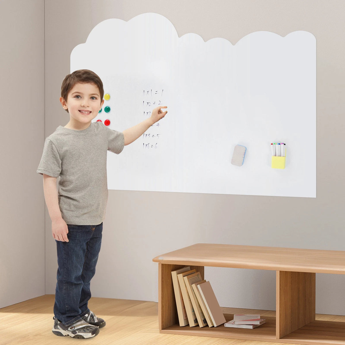 Wall-mounted Magnetic Whiteboard Sticker, Dry Erase Board