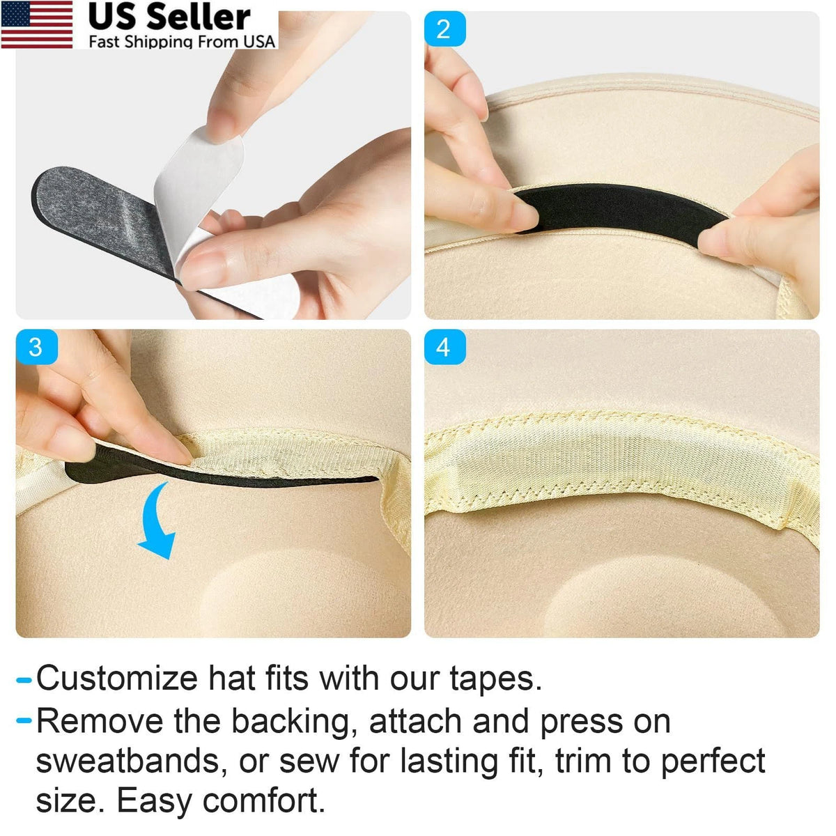 Pack of 45 Hat Size 0.2 inches, 0.12 Black and White