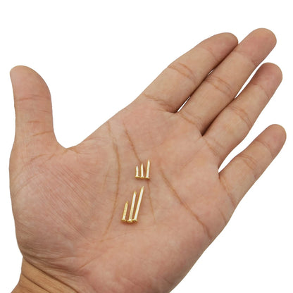 1200 Pcs Small Tiny Nails Carbon Steel Brass Plated for Wooden DIY