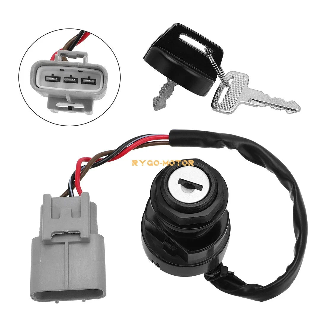 Ignition Key Switch for Yamaha Grizzly Kodiak YFM 400 450 550 600 700 (1998–2019)