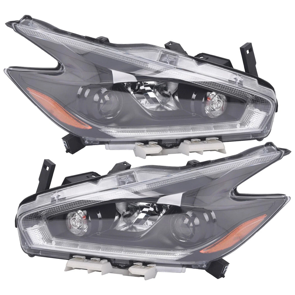 Set of 2 Headlight Assemblies for Nissan Murano (2015–2018)