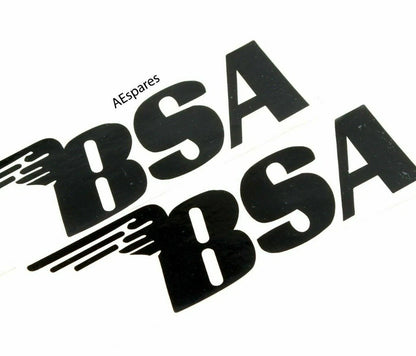Pair of BSA Logo Stickers Decal for A65 A10 B44 B25 A75 (All Models)