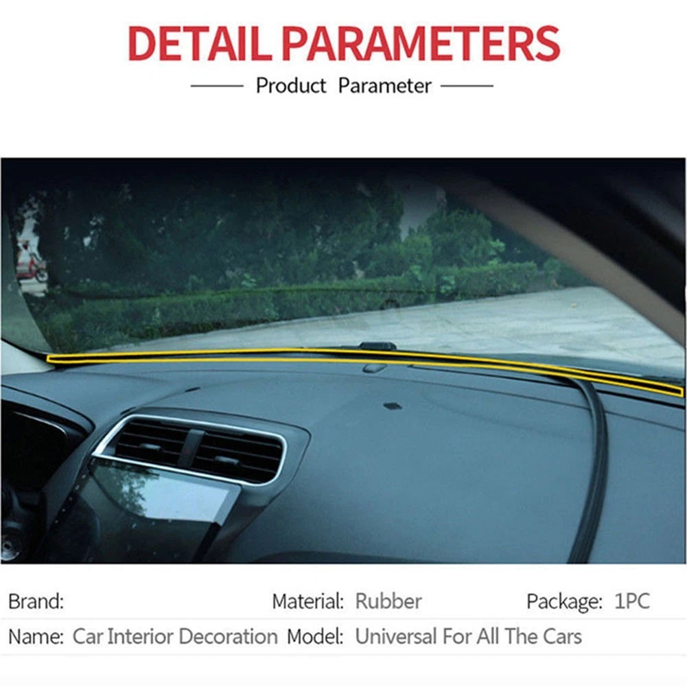 1.6M U-Type Rubber Sound Seal Strip for Dashboard Edges